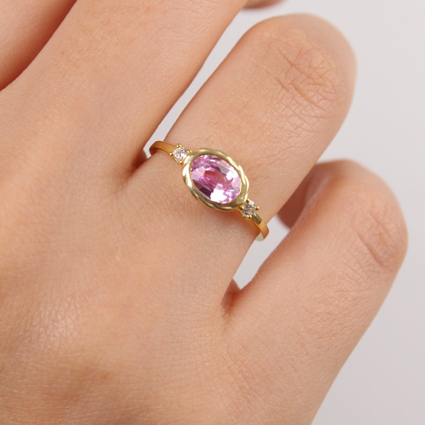 Vintage Pink Sapphire Ring