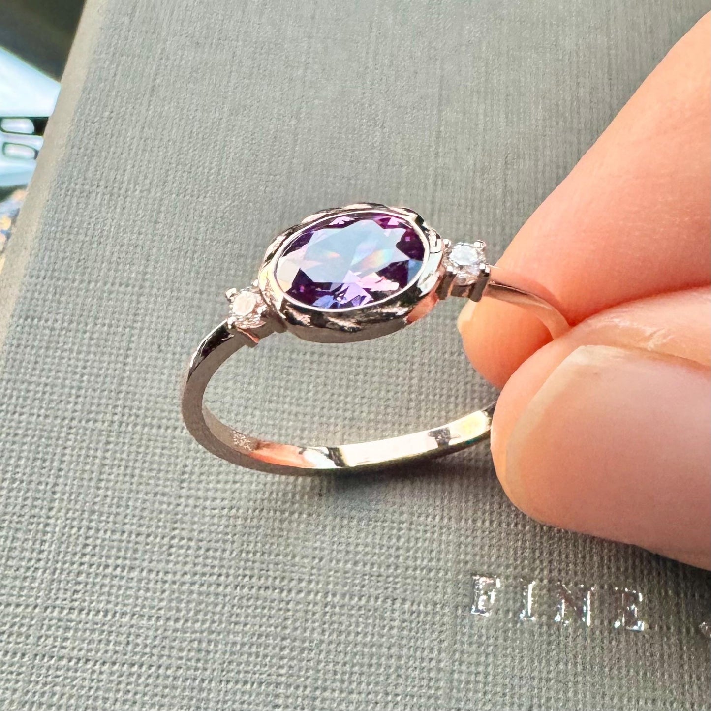 Natural Amethyst Ring – 14K Solid Gold Purple Gemstone Jewelry