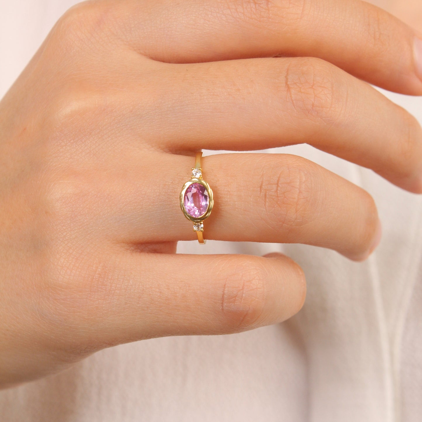 Vintage Pink Sapphire Ring