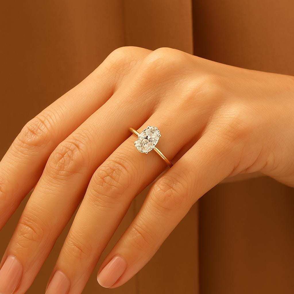 IGI Certified Lab Diamond Promise Ring – 14K Solid Gold