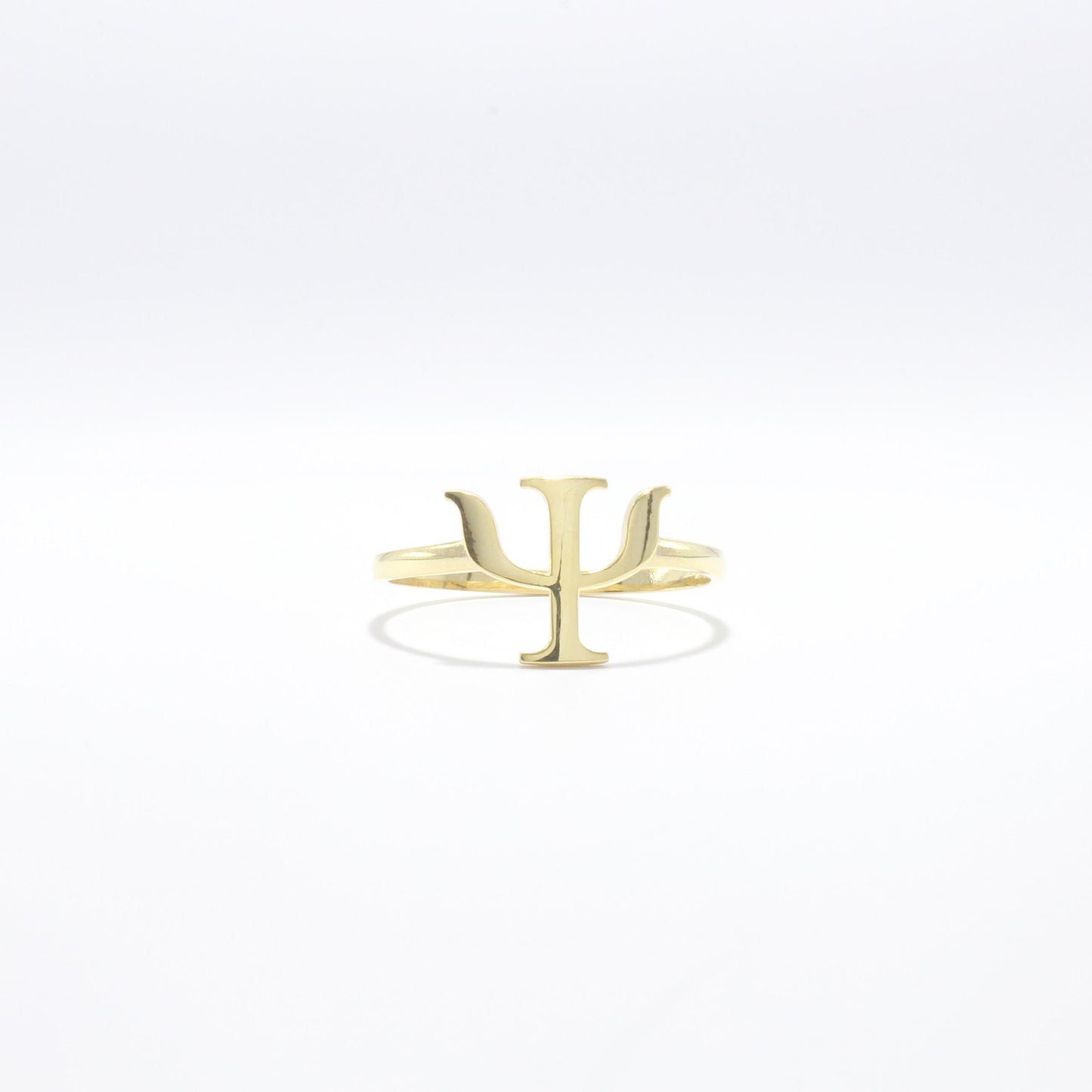 14K Gold Psi Symbol Ring – Psychology Gift Jewelry