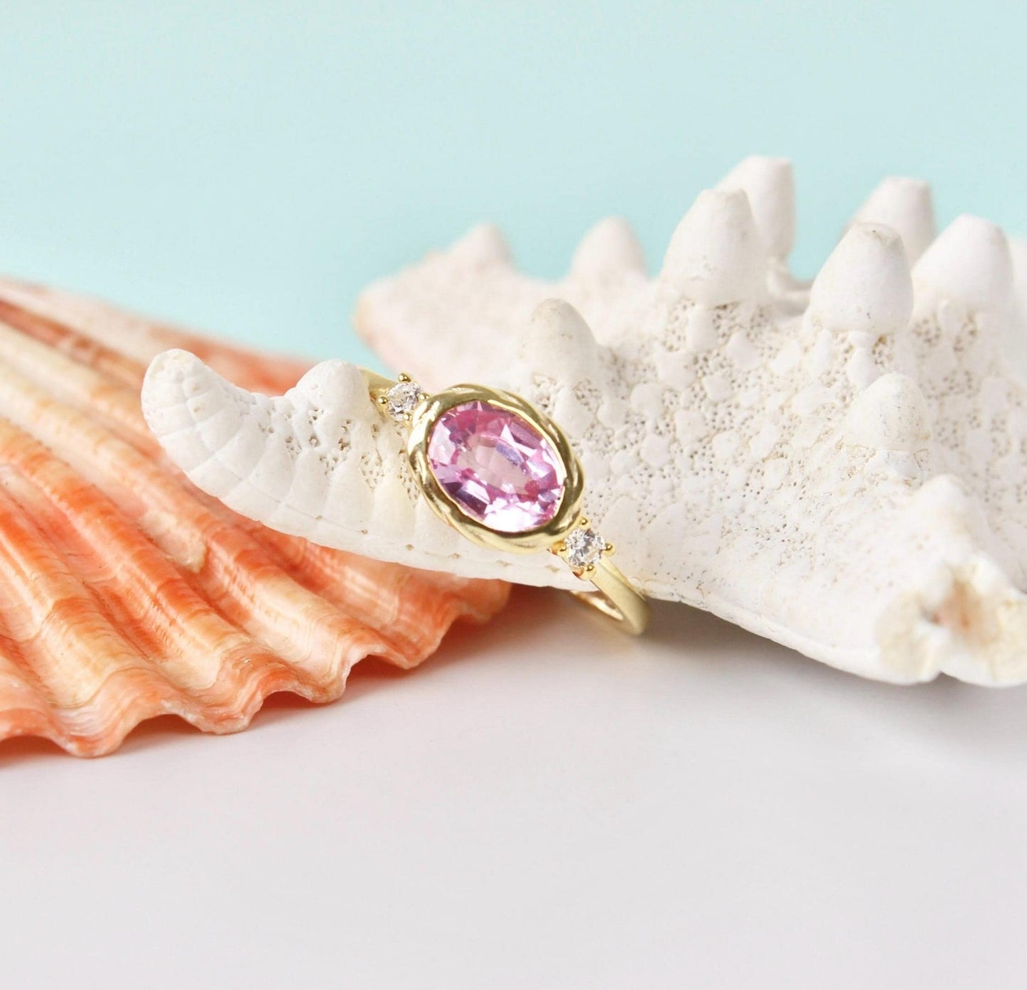 Vintage Pink Sapphire Ring