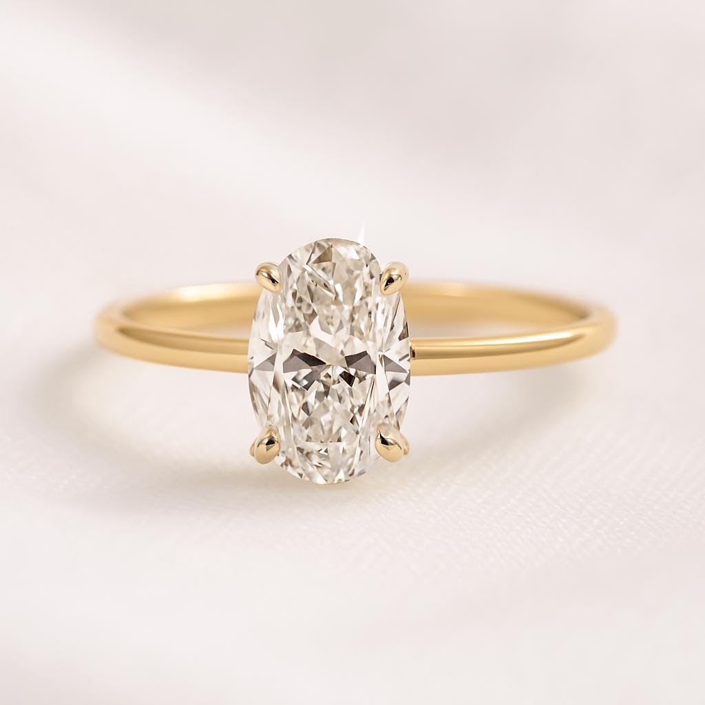 IGI Certified Lab Diamond Promise Ring – 14K Solid Gold